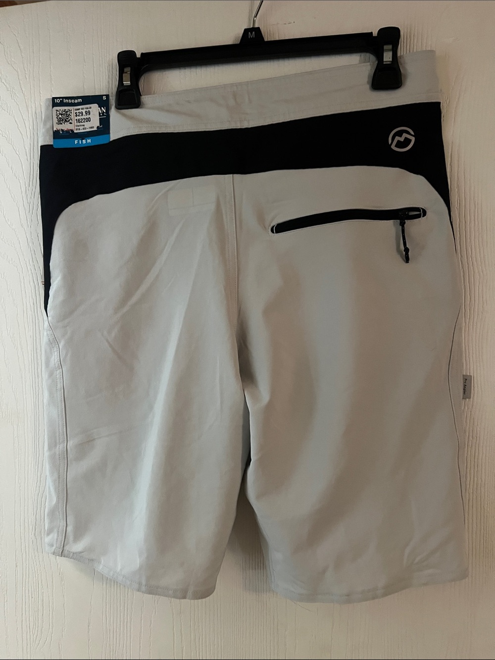 Magellan Outdoors Men’s Light Gray Swim Hybrids with Black Waistband